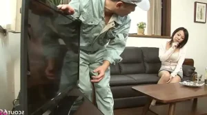 Big Tits Japanese Wife seduce the Worker to Cheating Creampie Fuck