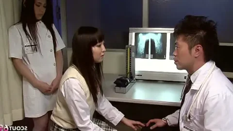 pervers japanese doctor seduce petite teen to join old young ffm threesome at hospital 1733432729